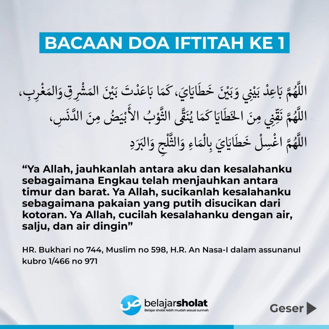 Bacaan Doa Iftitah Dan Artinya Dilengkapi Latin